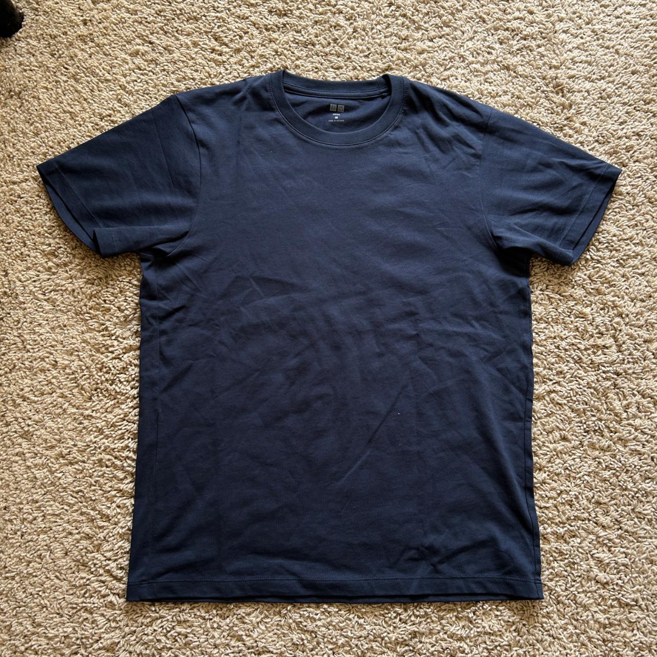 Uniqlo Supima Cotton Crew Neck T-Shirt Navy