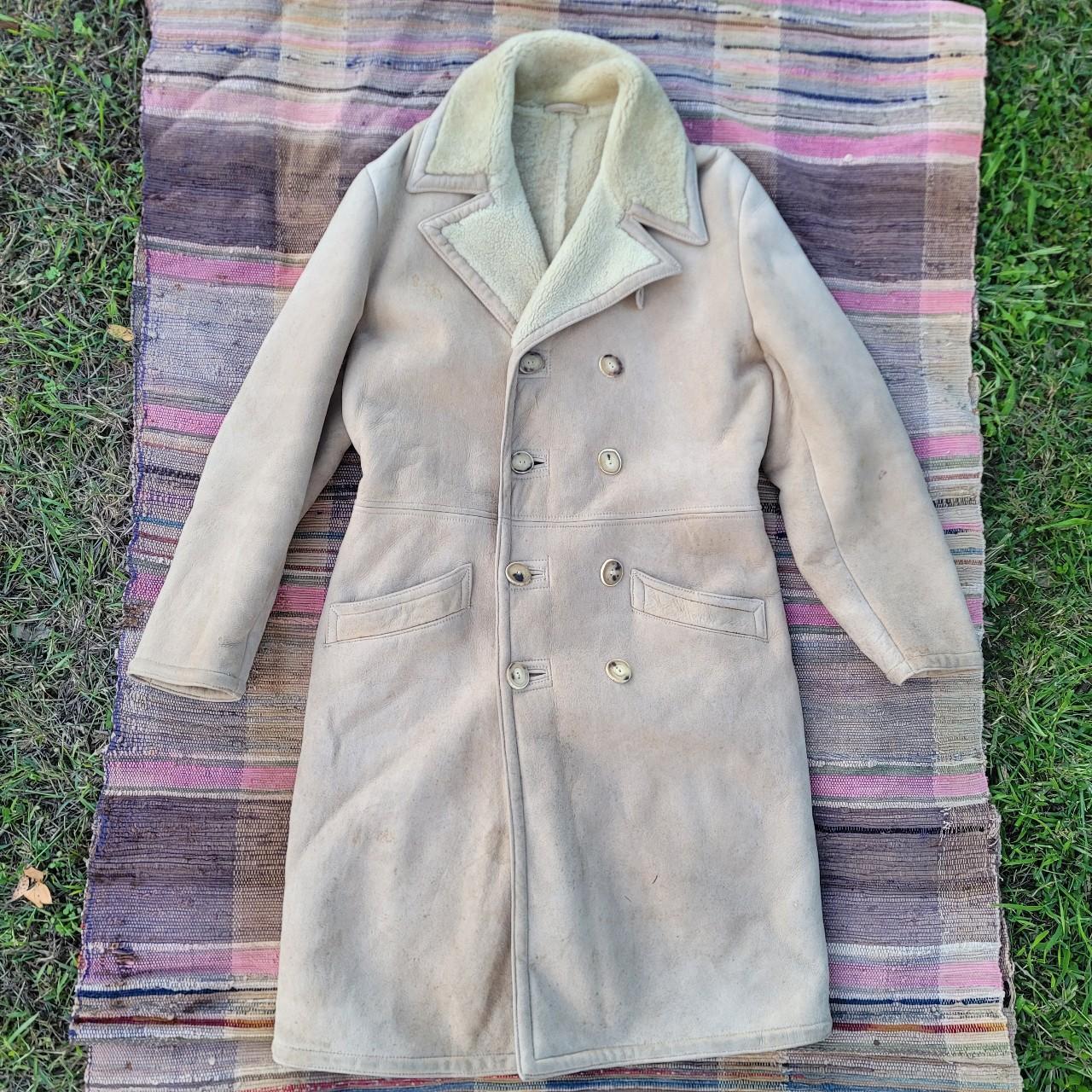 Vintage 70s 80s Abercrombie & Fitch suede shearling... - Depop