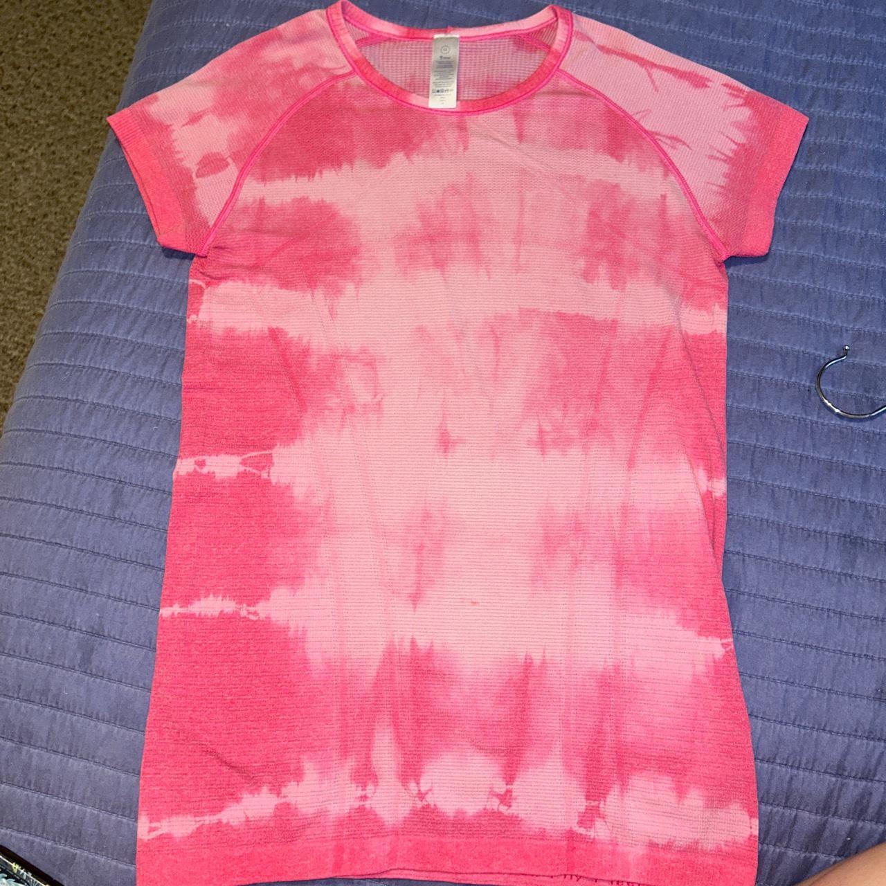 tie dye pink and light pink athletic shirt size 14... - Depop