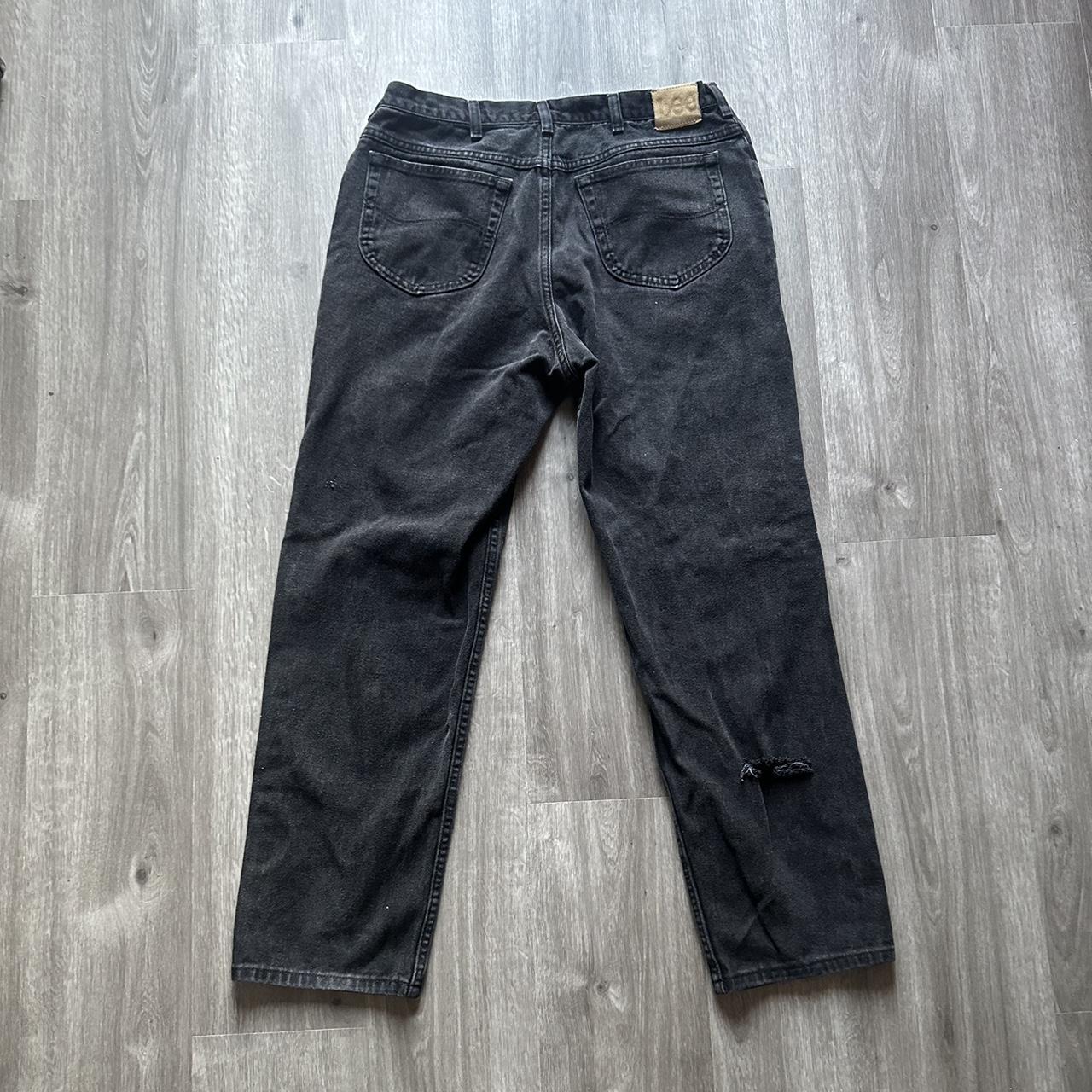 Lee Men’s Black Jeans Fits like a 36x34 Great... - Depop