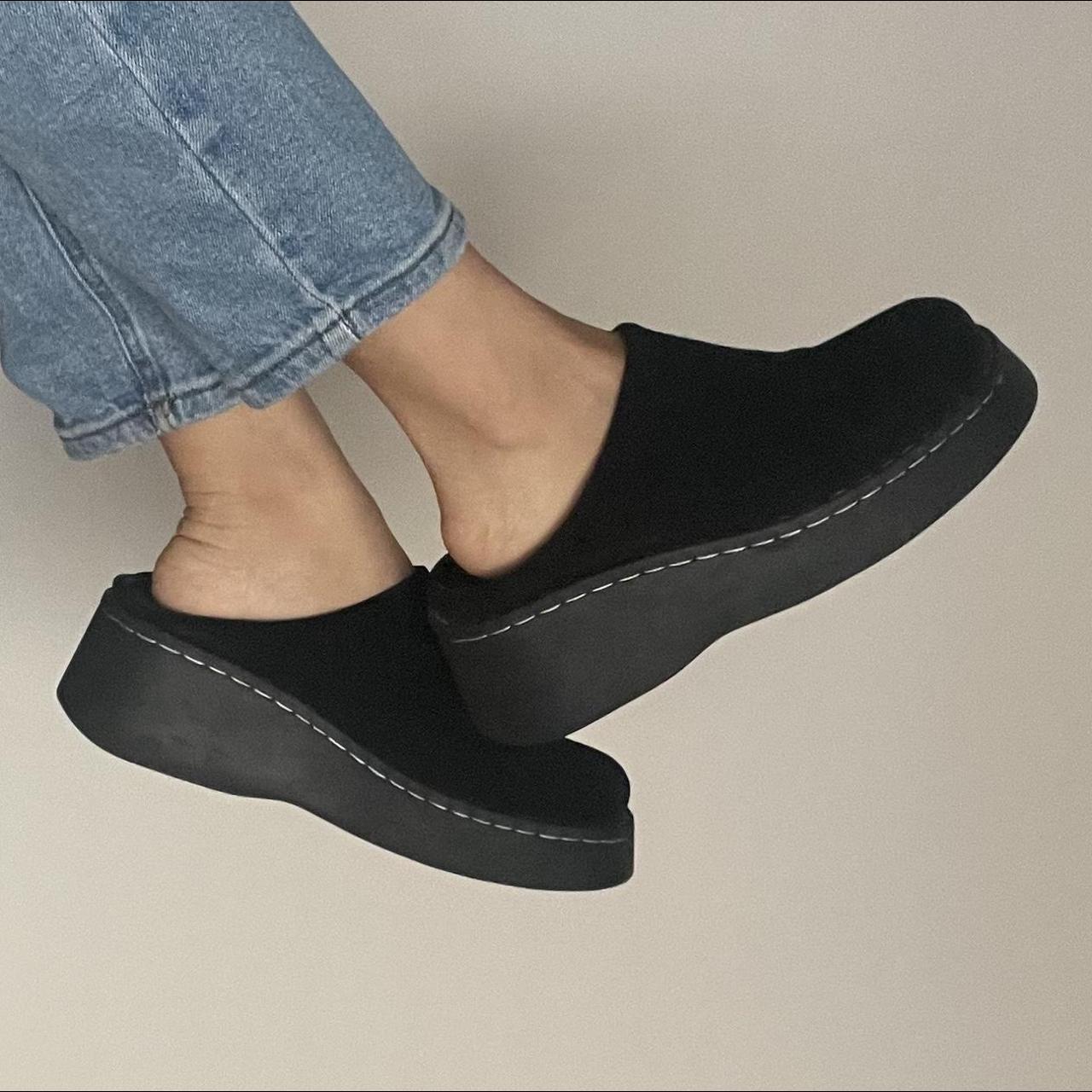 UNIF lurk mule black clogs size 7.5 CUTE STOMPERS!!... - Depop