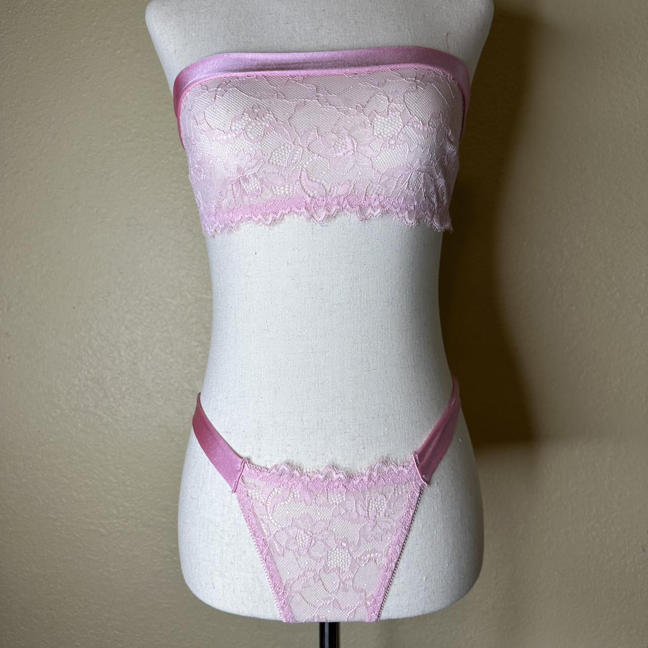 Baby Pink Lace 2 piece lingerie set #lace #lingerie... - Depop