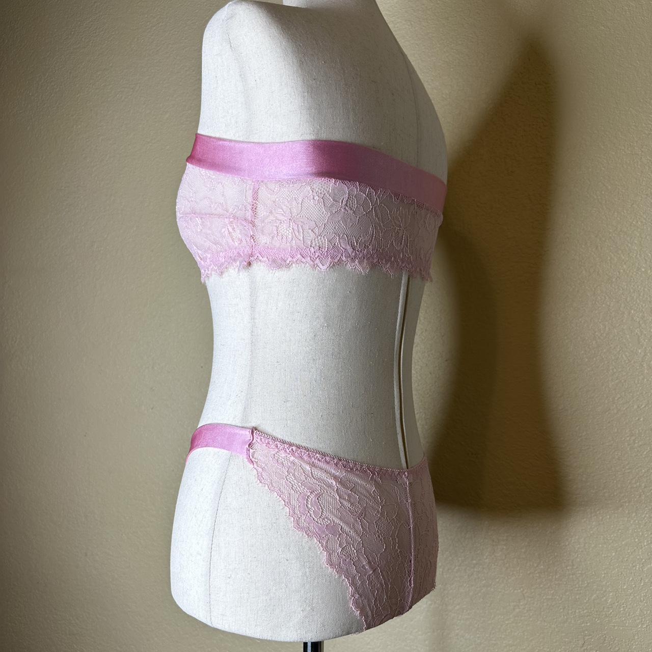 Baby Pink Lace 2 piece lingerie set #lace #lingerie... - Depop