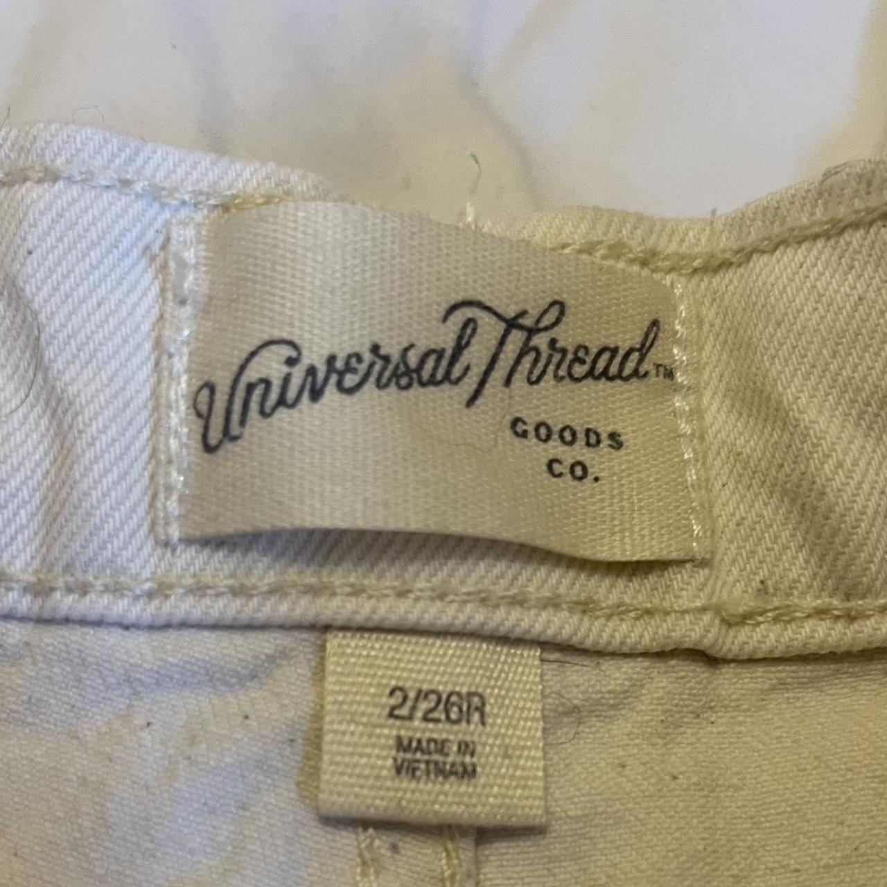 Universal Thread Women's Cream and White Jeans (3)