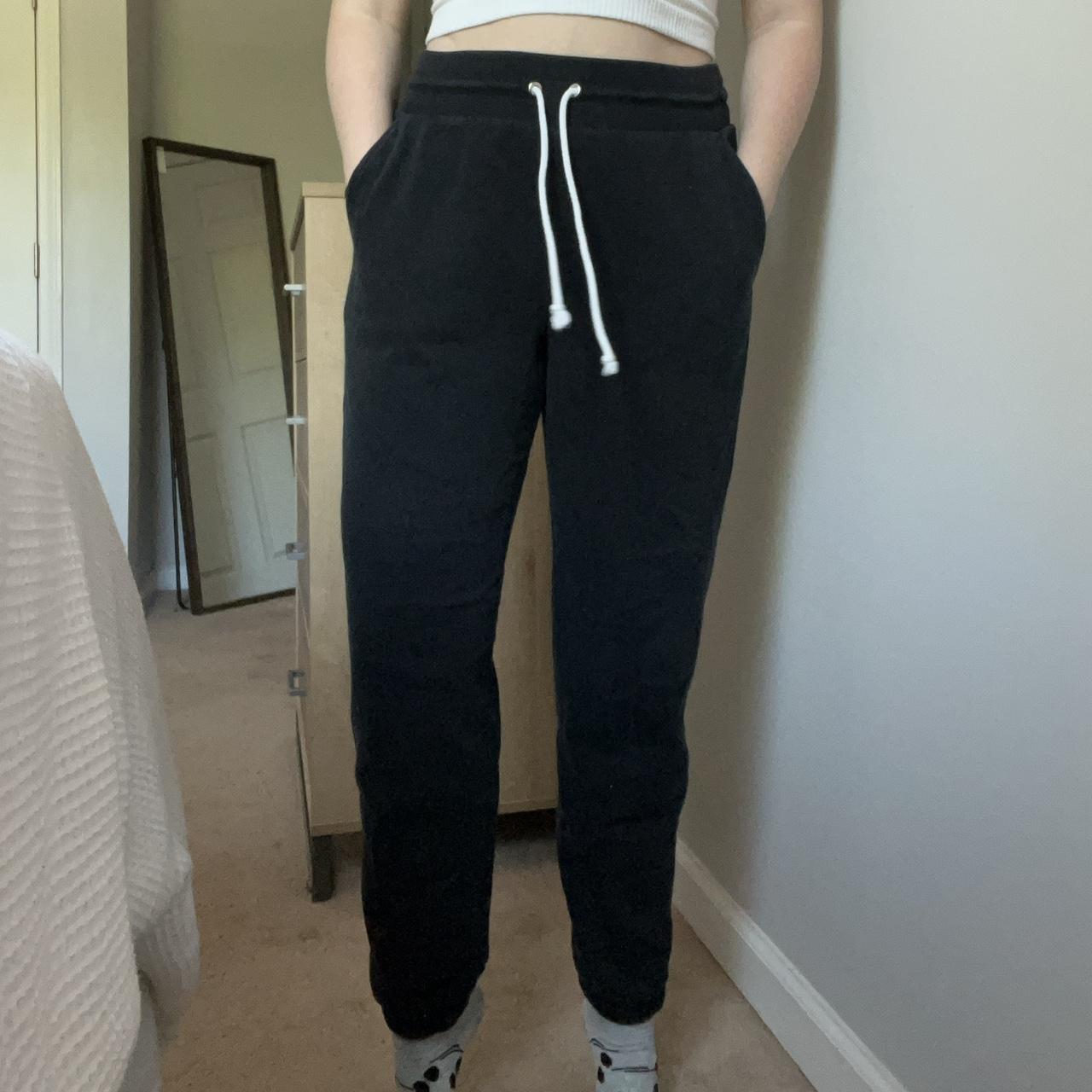 black drawstring jogger sweatpants from wild fable - Depop