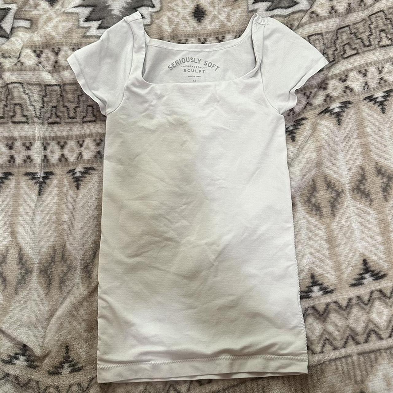 Aeropostale Seriously soft white cotton baby tee... - Depop