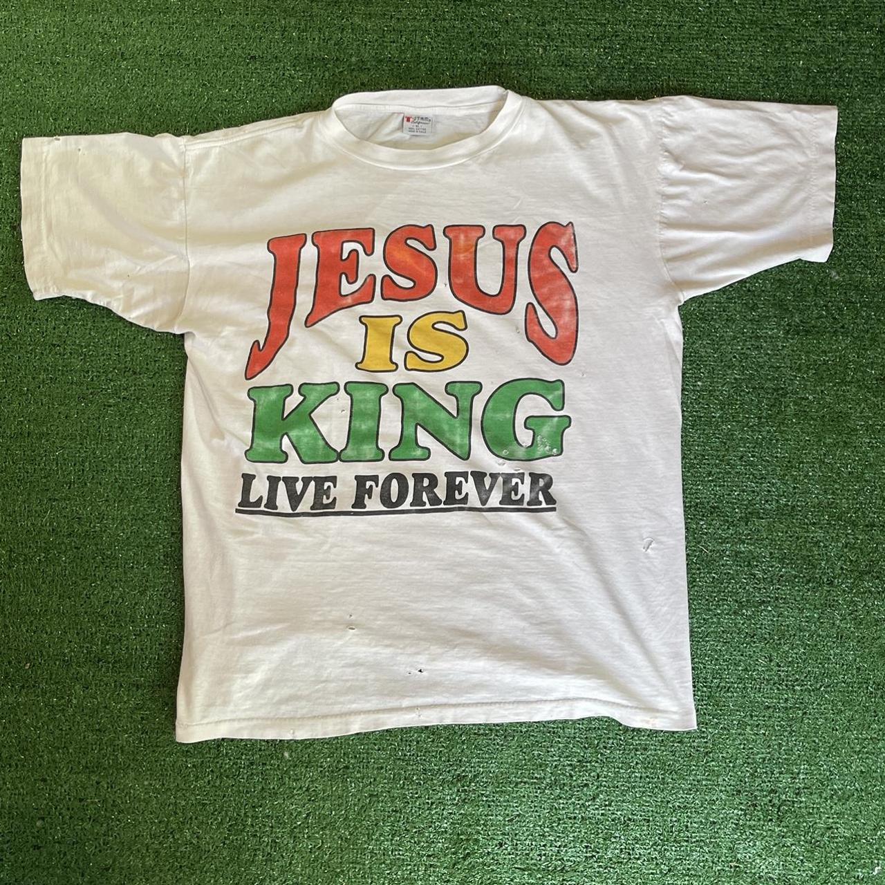 スーパーレア VTG XL 90s JUST KIDDING JESUS TEE - agedor.ma