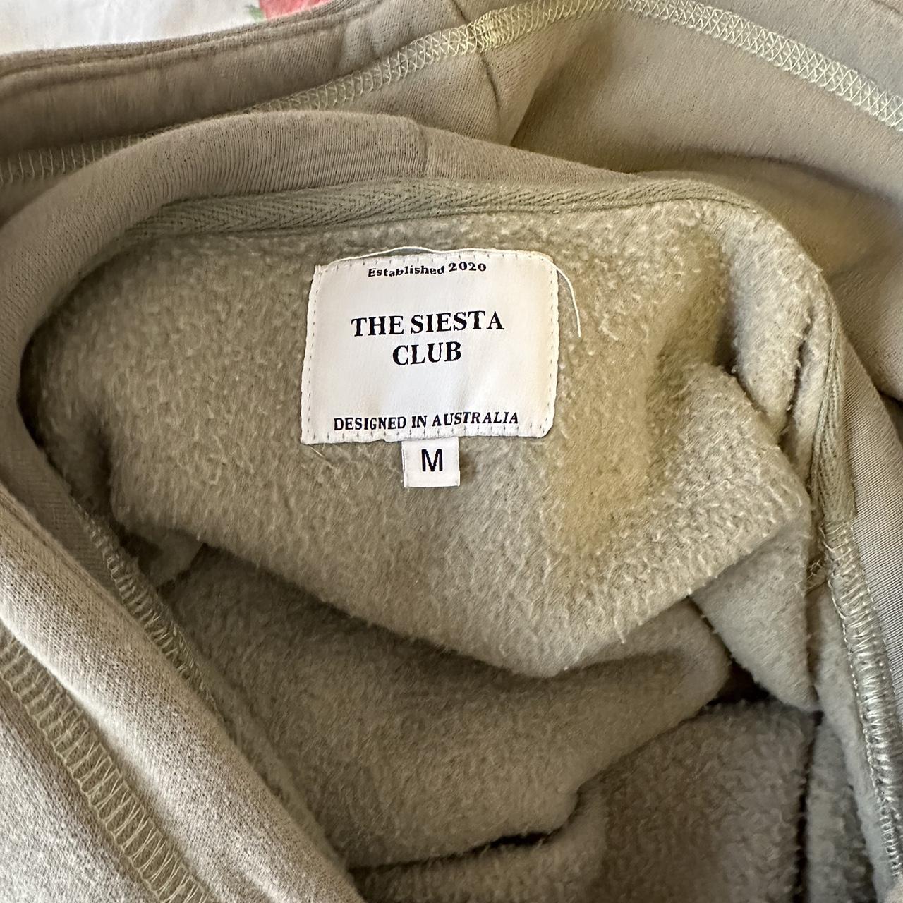 the siesta club hoodie in the khaki colour size... - Depop