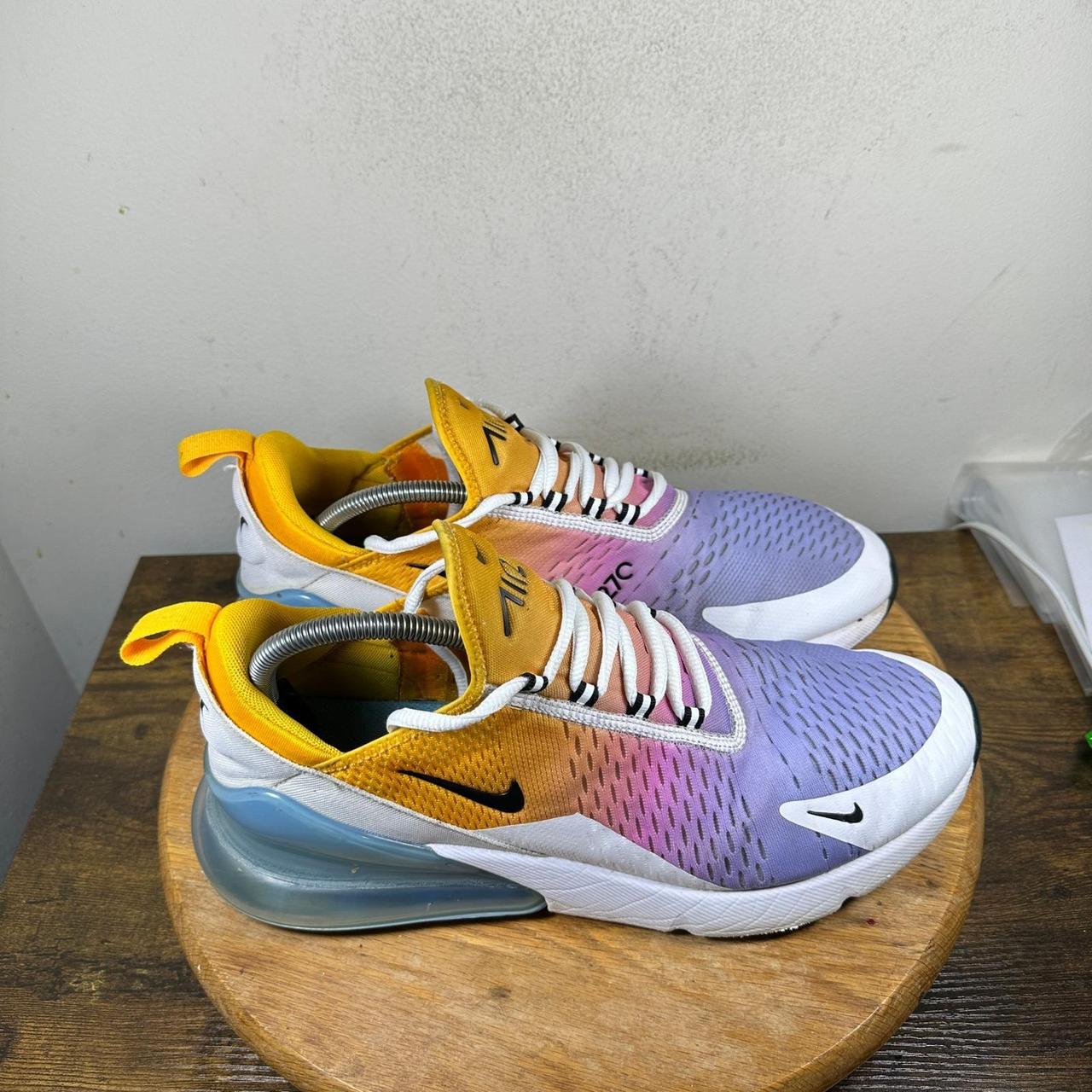 nike 270 purple yellow