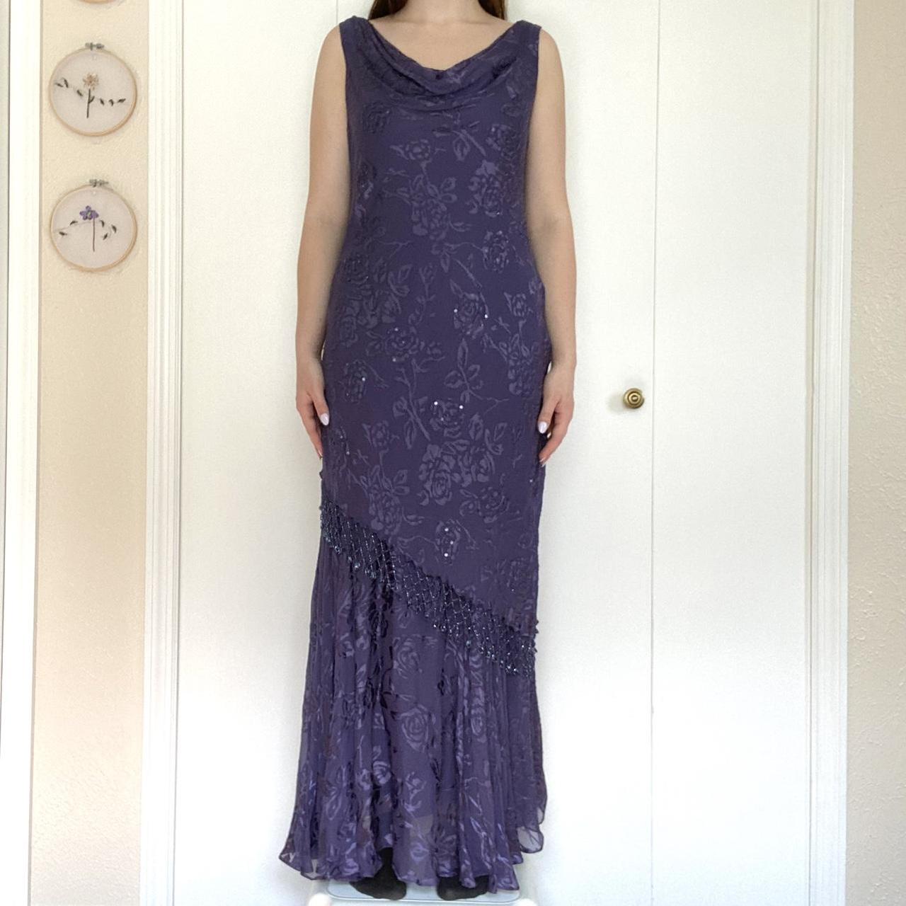 Alex Evenings Women's Purple and Blue Dress (2)