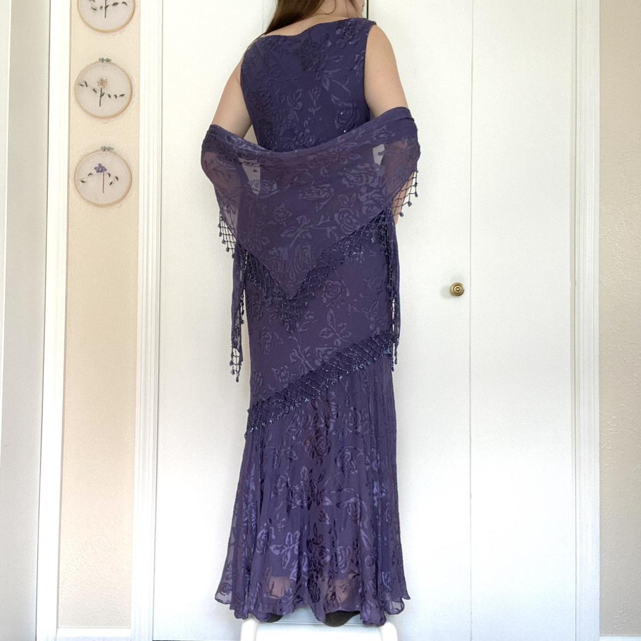 Alex Evenings Women's Purple and Blue Dress (3)