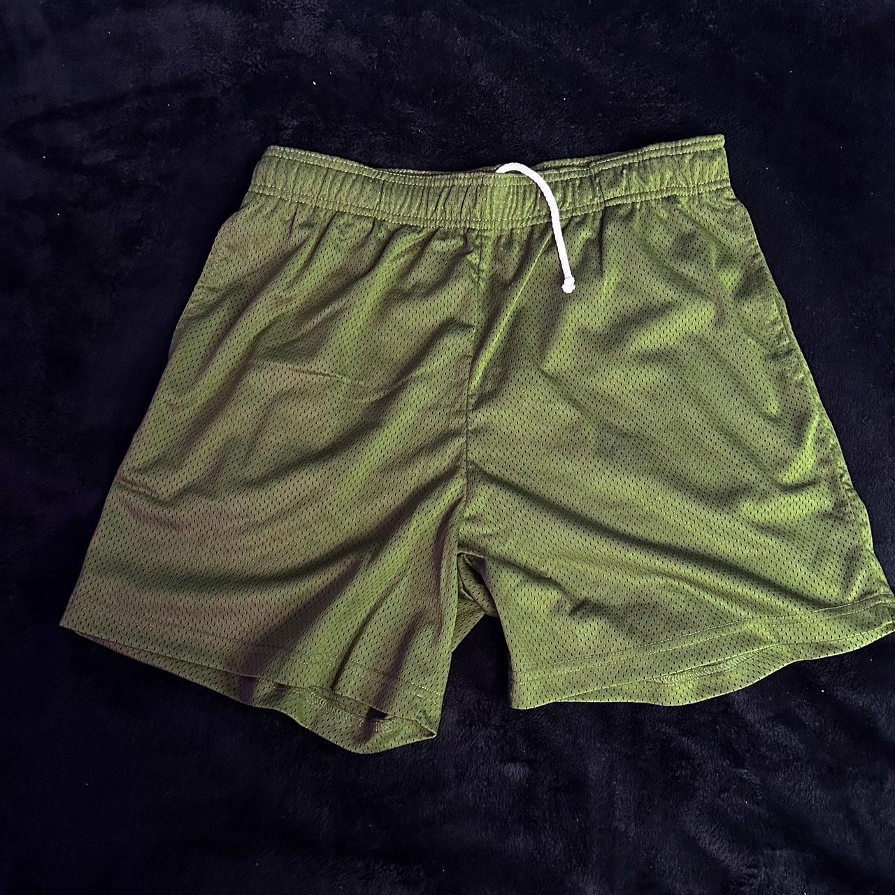Green mesh shorts Depop
