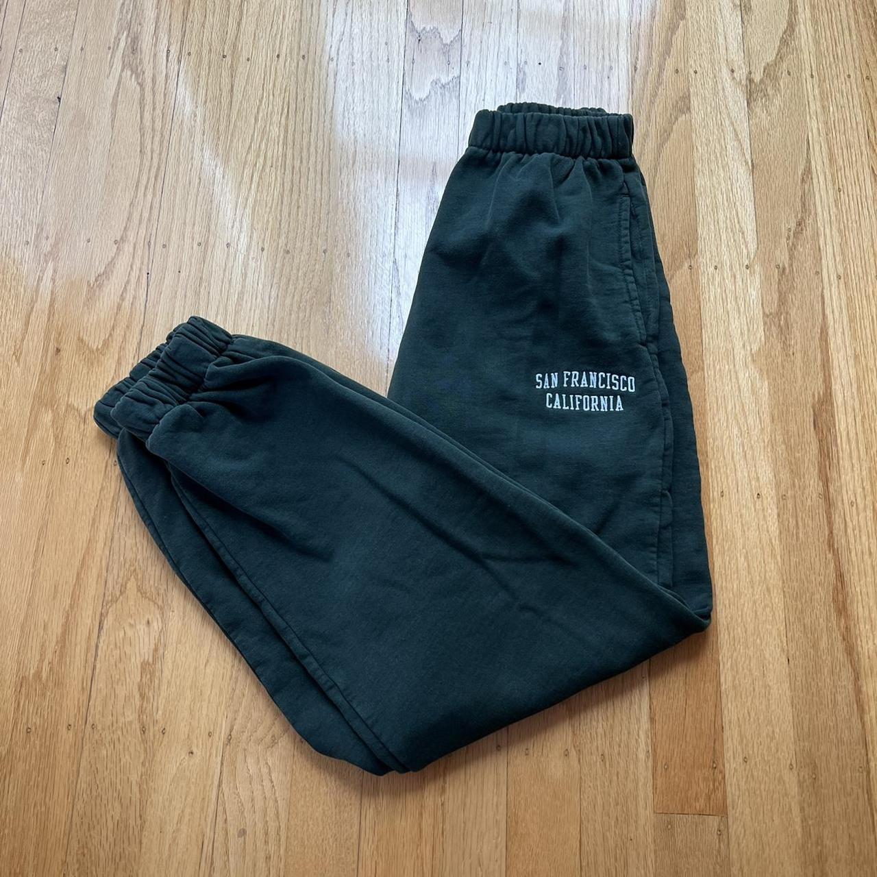 brandy melville sweatpants color dark green size... Depop