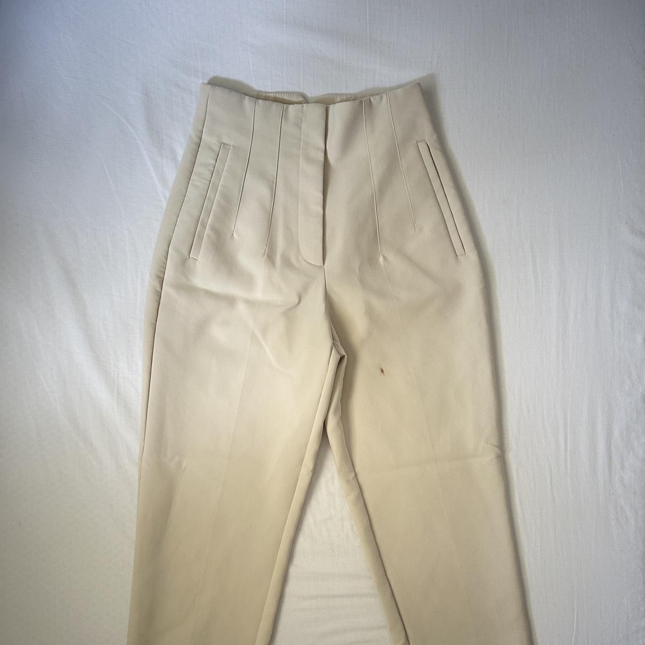 women’s high waisted khaki pants. has a small brown... Depop