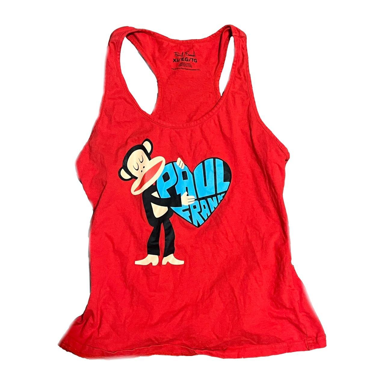 Red Paul Frank tank top No flaws XL but Fits like a... - Depop