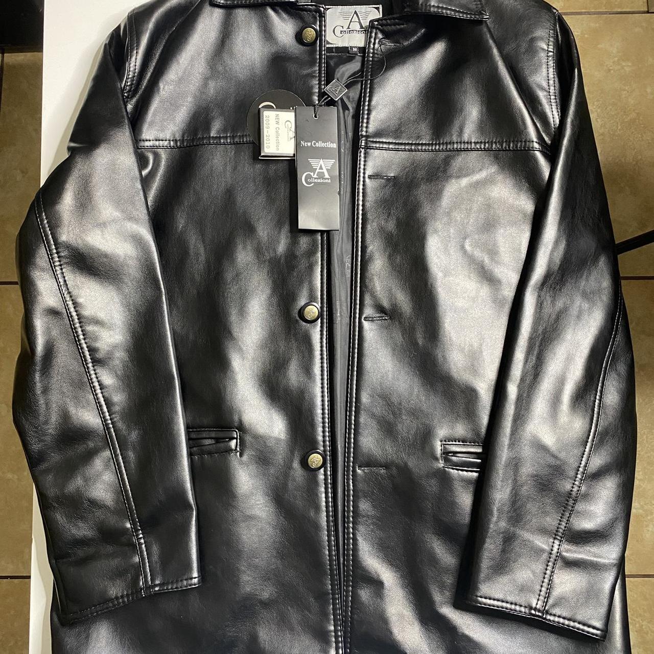 Emporio collezione men's outlet leather jacket