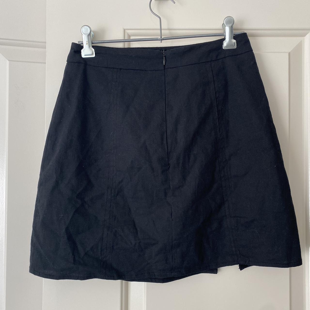 Perfect stranger Black linen mini skirt perfect... - Depop