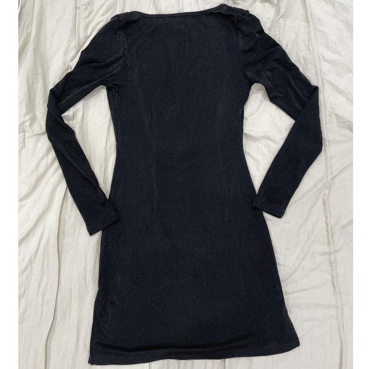 Aritzia lioness black sheer long sleeve dress