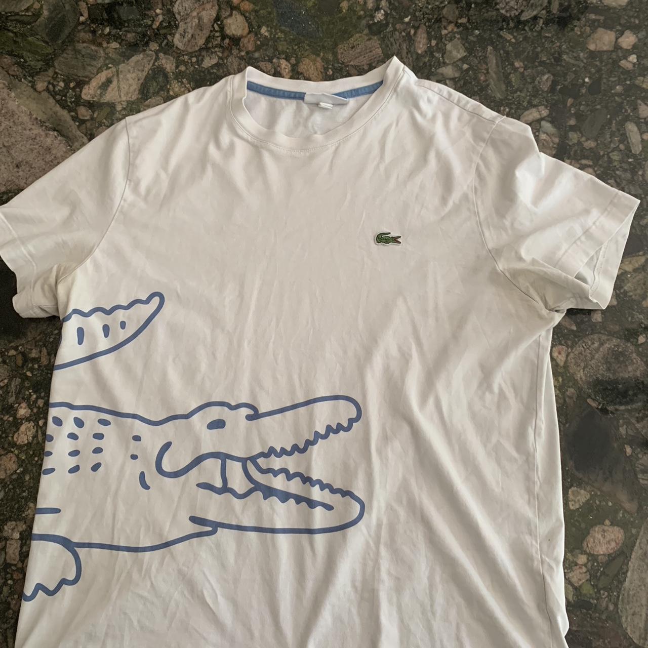 Lacoste large crocodile T-shirt Worn a few times... - Depop