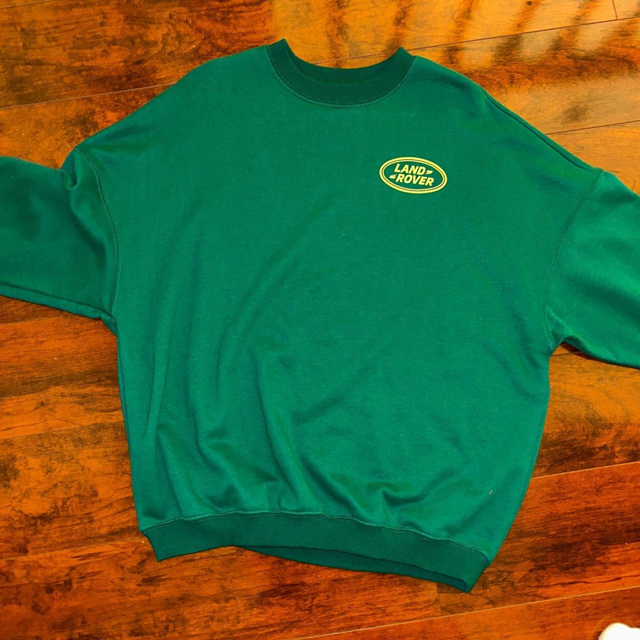 Green land rover crewneck from pacsun in perfect... Depop
