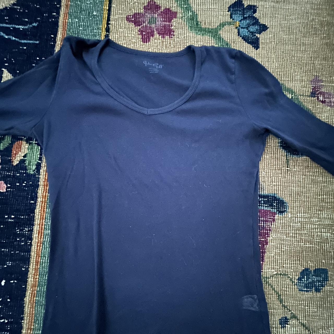 John Galt Men's Shirt Navy One size – Navy blue V-neck pacsun