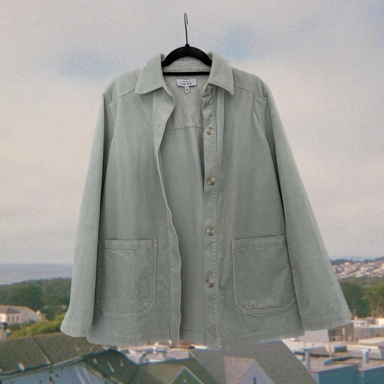 Light green corduroy clearance jacket