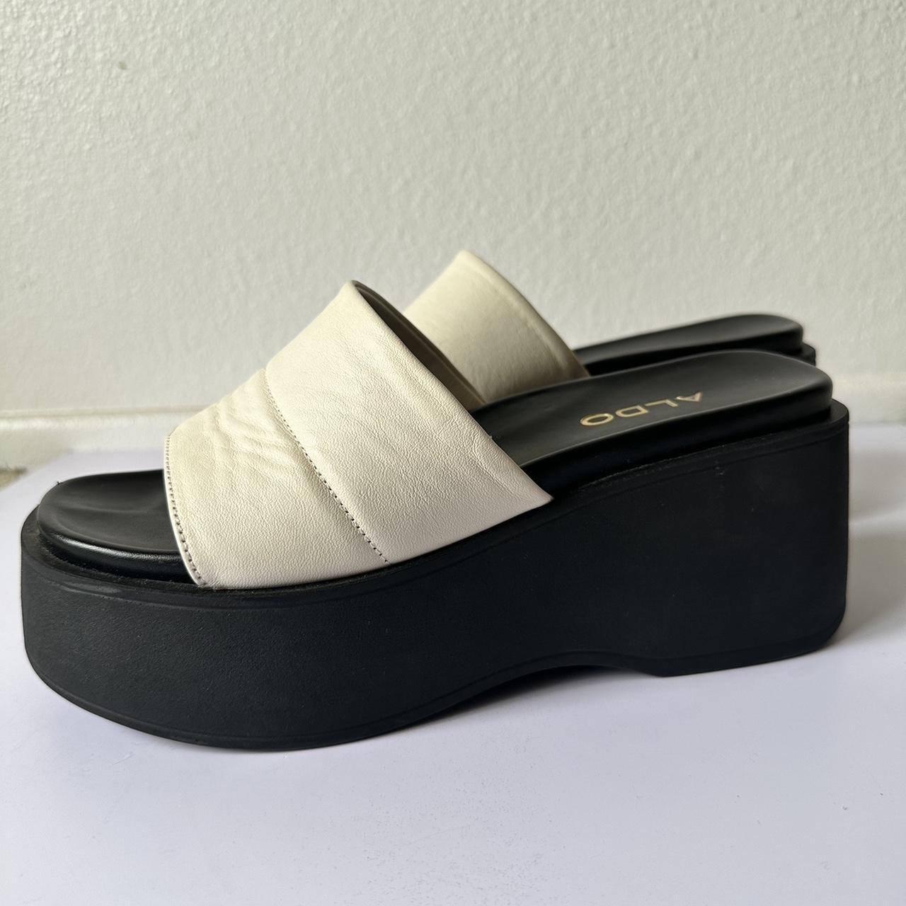 ALDO Women's Black and Cream Sandals