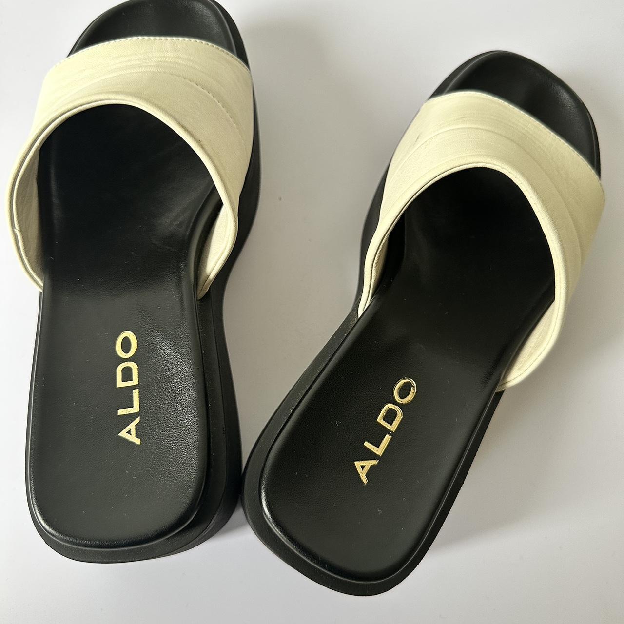 ALDO Women's Black and Cream Sandals (3)