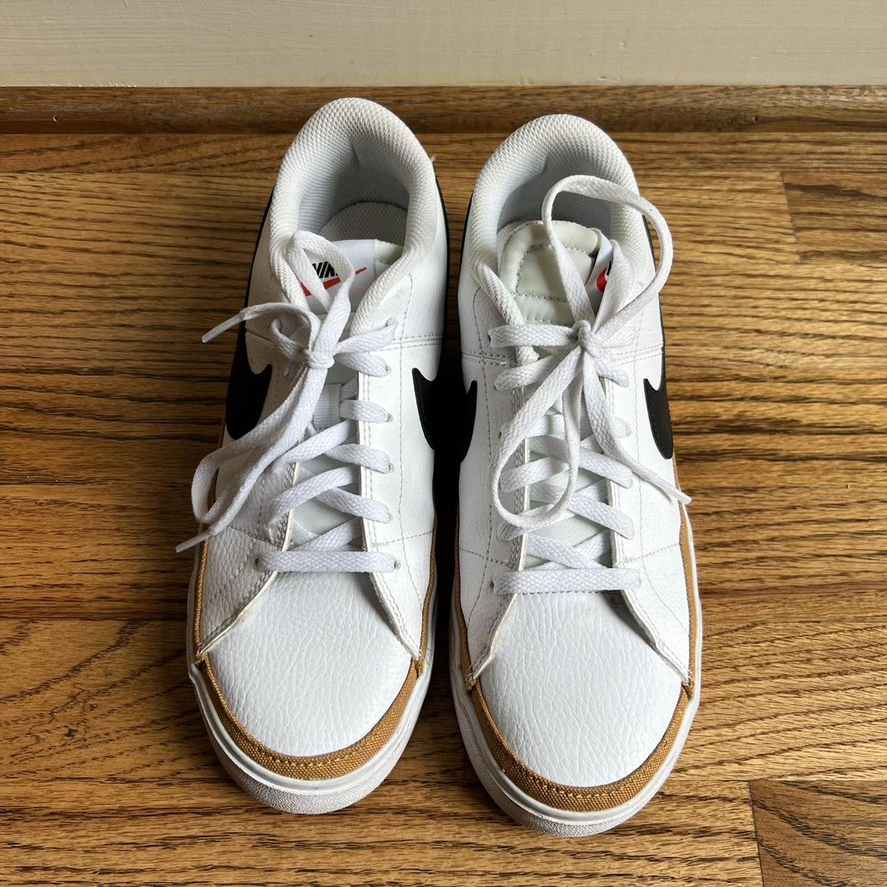 mens white and gold nike shoes