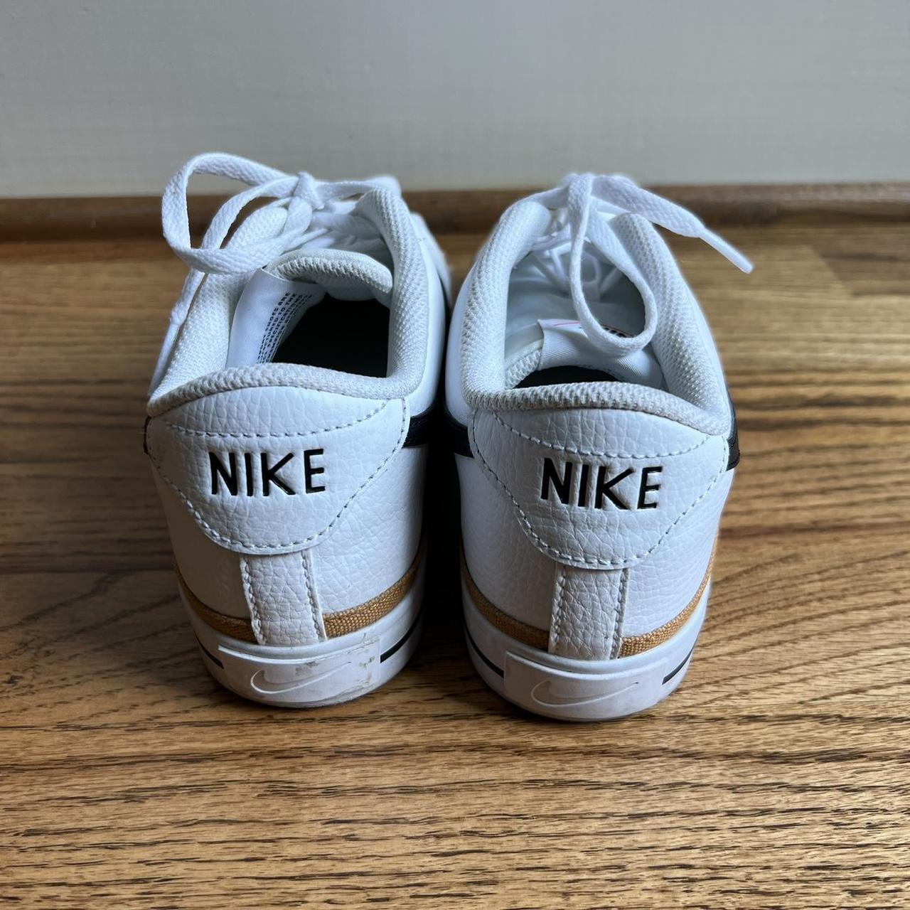 nike white and gold women's sneakers