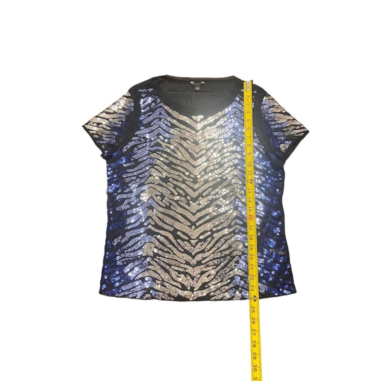 Cache Women's Blouse - Black/Silver - M – Cache Z… - image 3