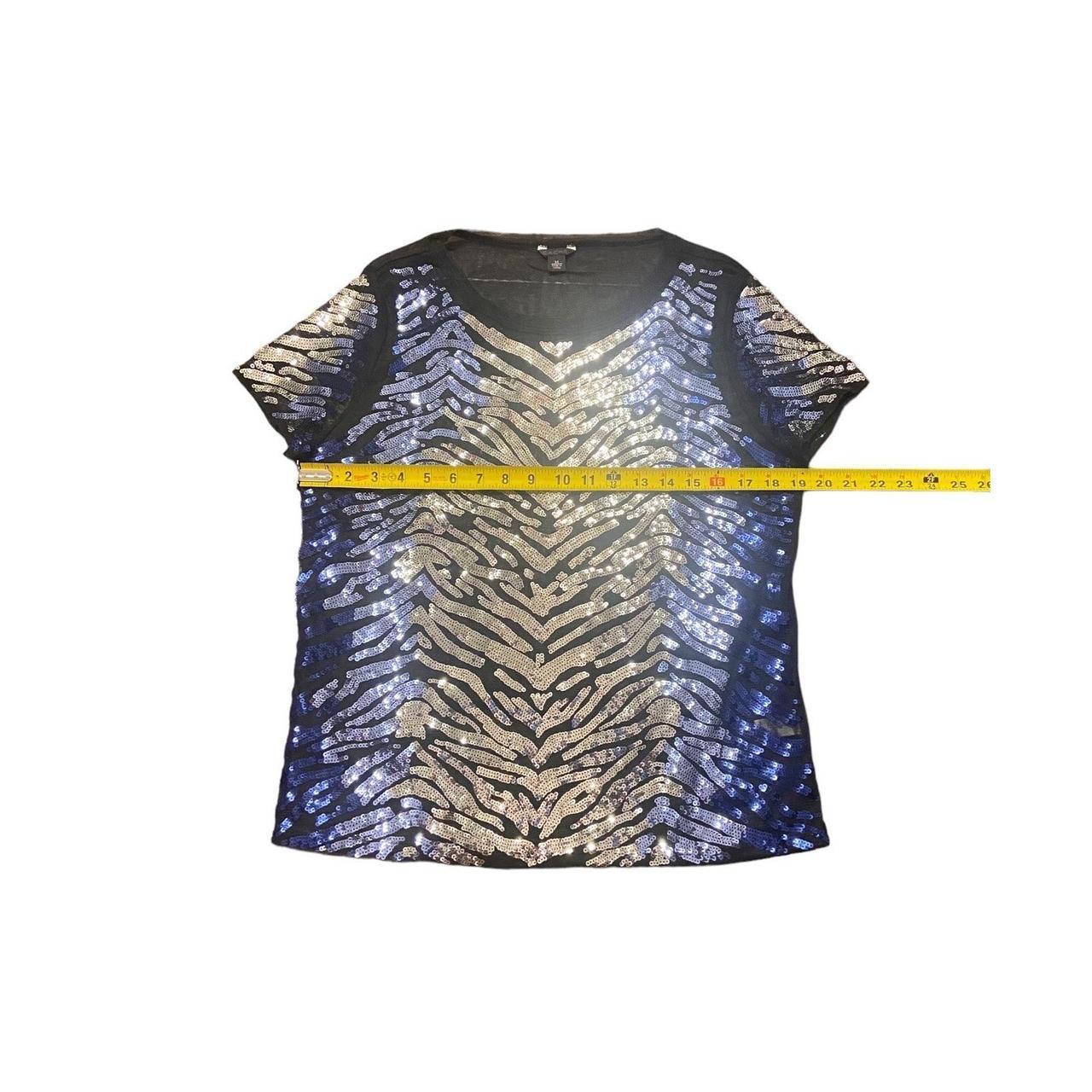 Cache Women's Blouse - Black/Silver - M – Cache Z… - image 4