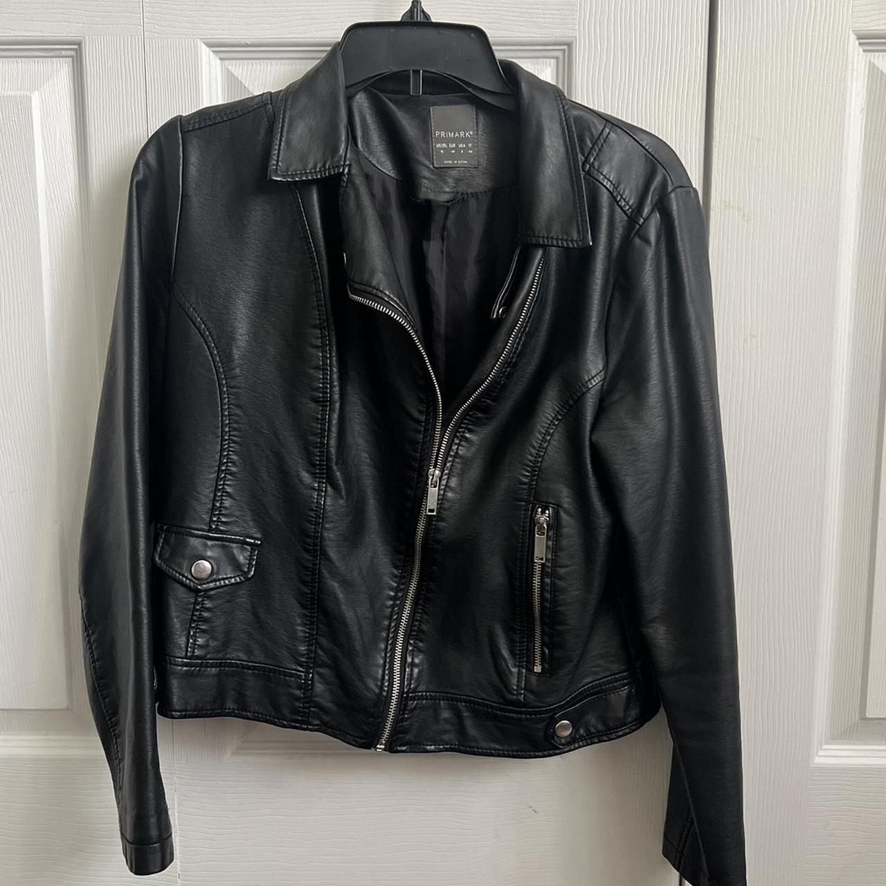 Primark Women's Jacket Black – Black faux leather jacket