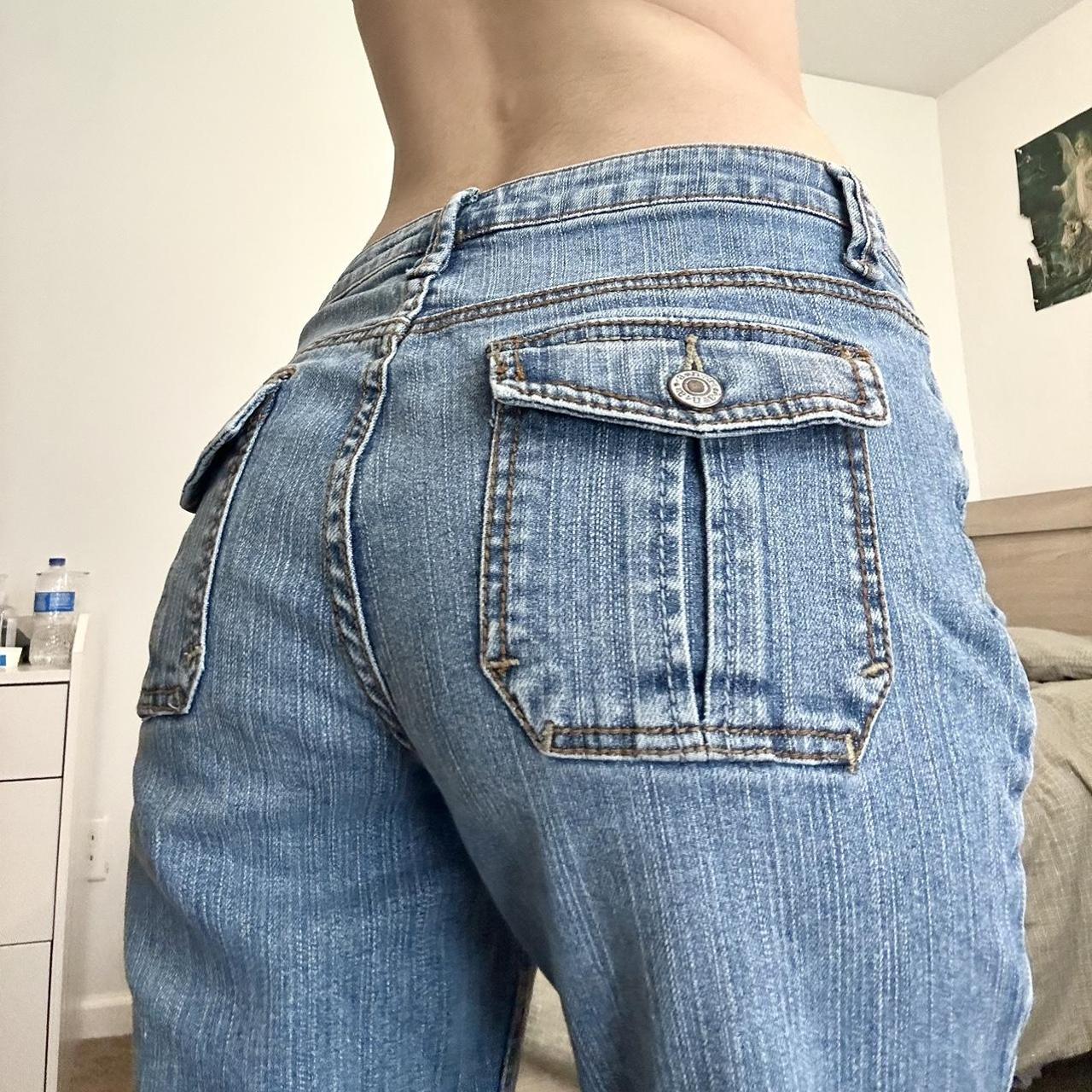 y2k 2000s lowrise bootcut jeans! - low rise -... - Depop