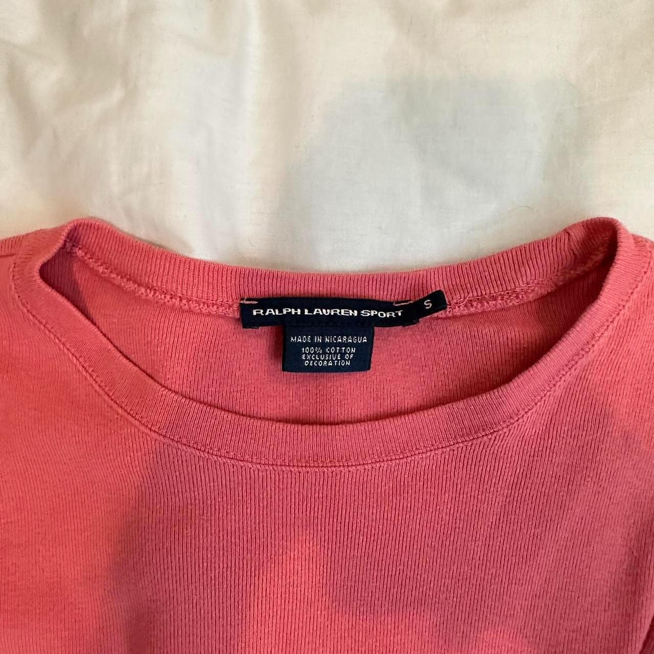 pink long sleeve polo shirt labeled size S #y2k... - Depop