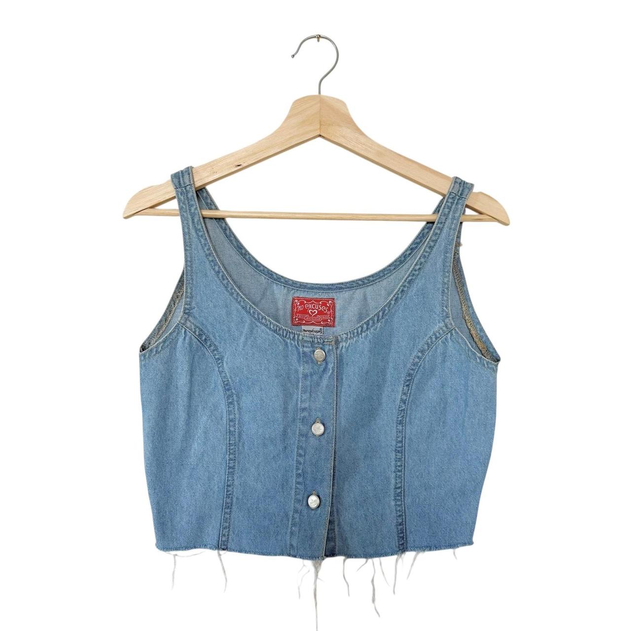 Preloved Women's Crop top - Blue - M – Y2K 2000's… - image 1
