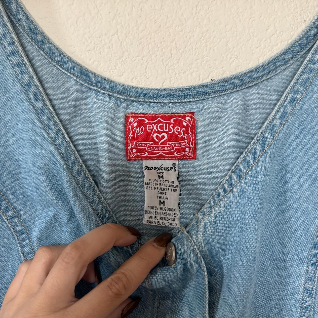 Preloved Women's Crop top - Blue - M – Y2K 2000's… - image 4