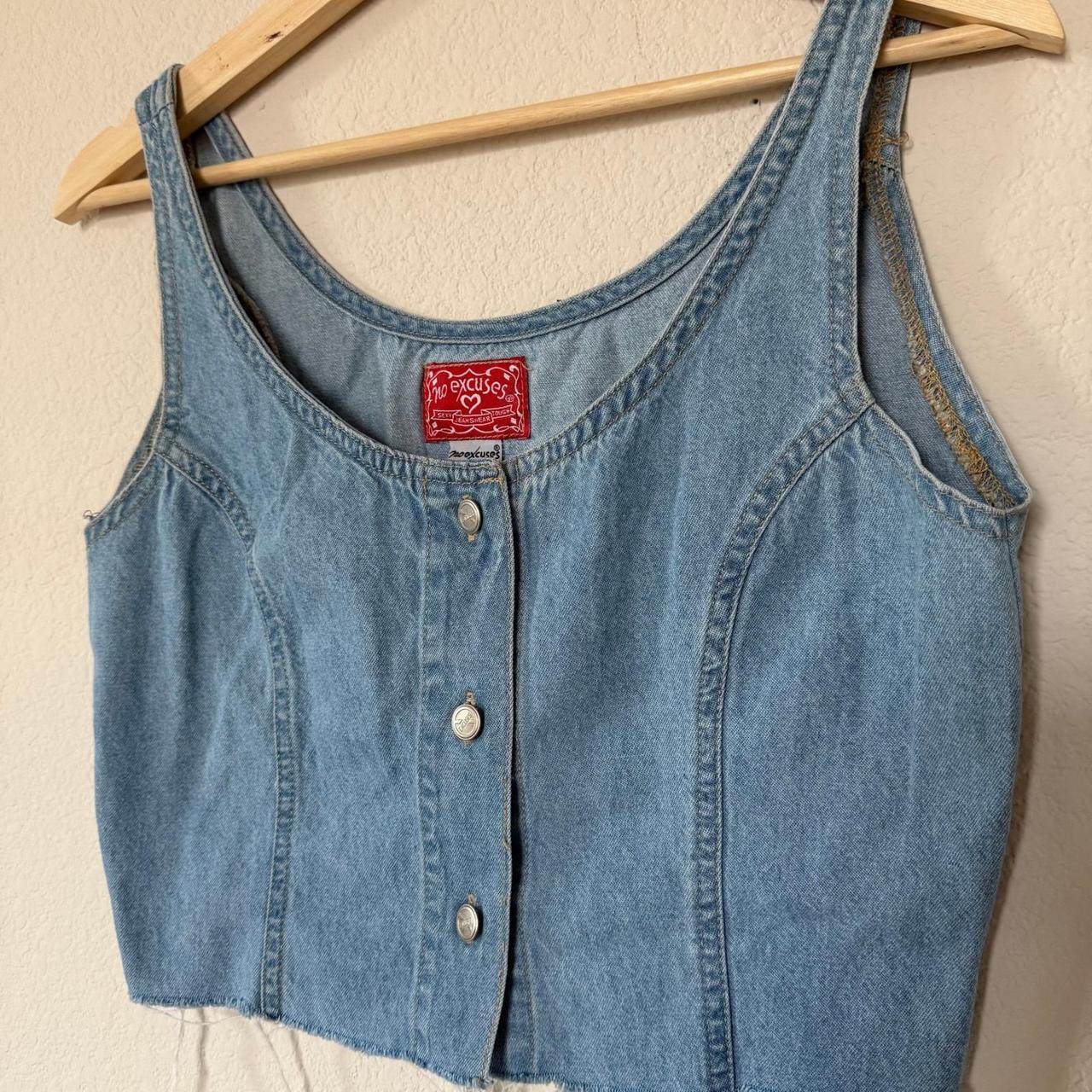 Preloved Women's Crop top - Blue - M – Y2K 2000's… - image 3