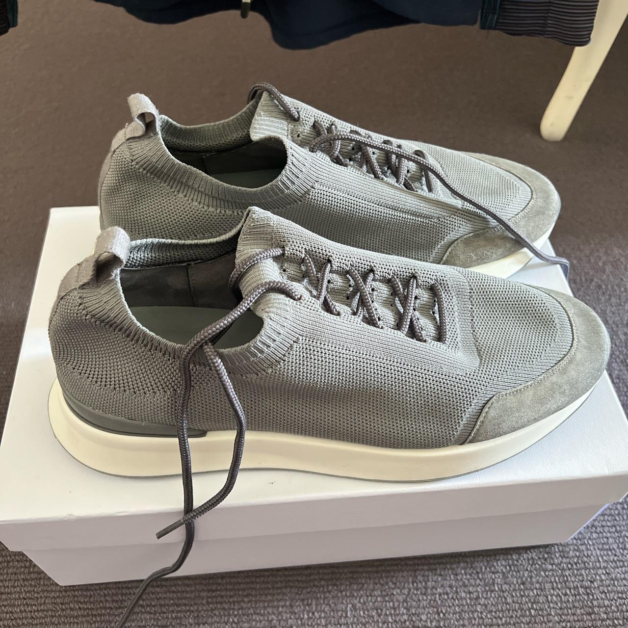 Arne Hybrid Knitted Trainers Stone Grey Colourway... - Depop