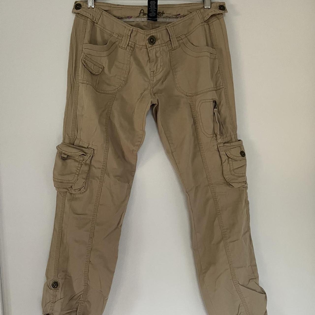 cute utility pants size 3 inseam is about 27 - Depop
