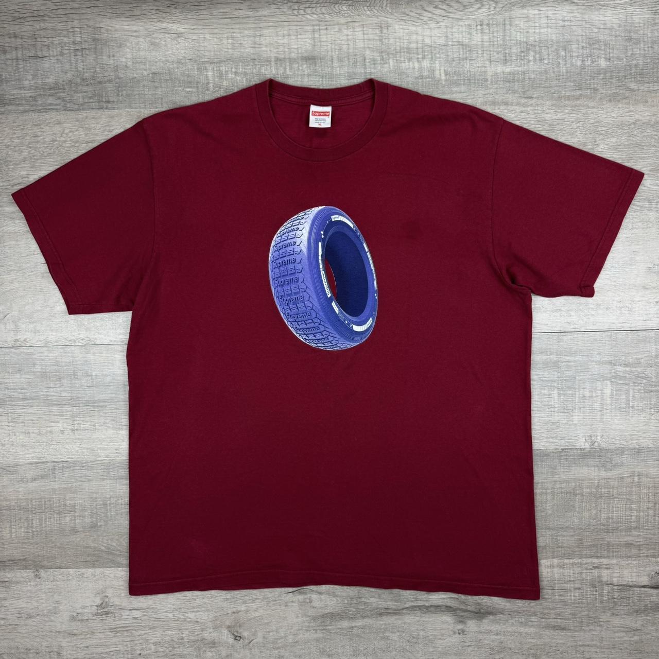 Supreme Tire Tee FW20 - Cardinal Good condition... - Depop