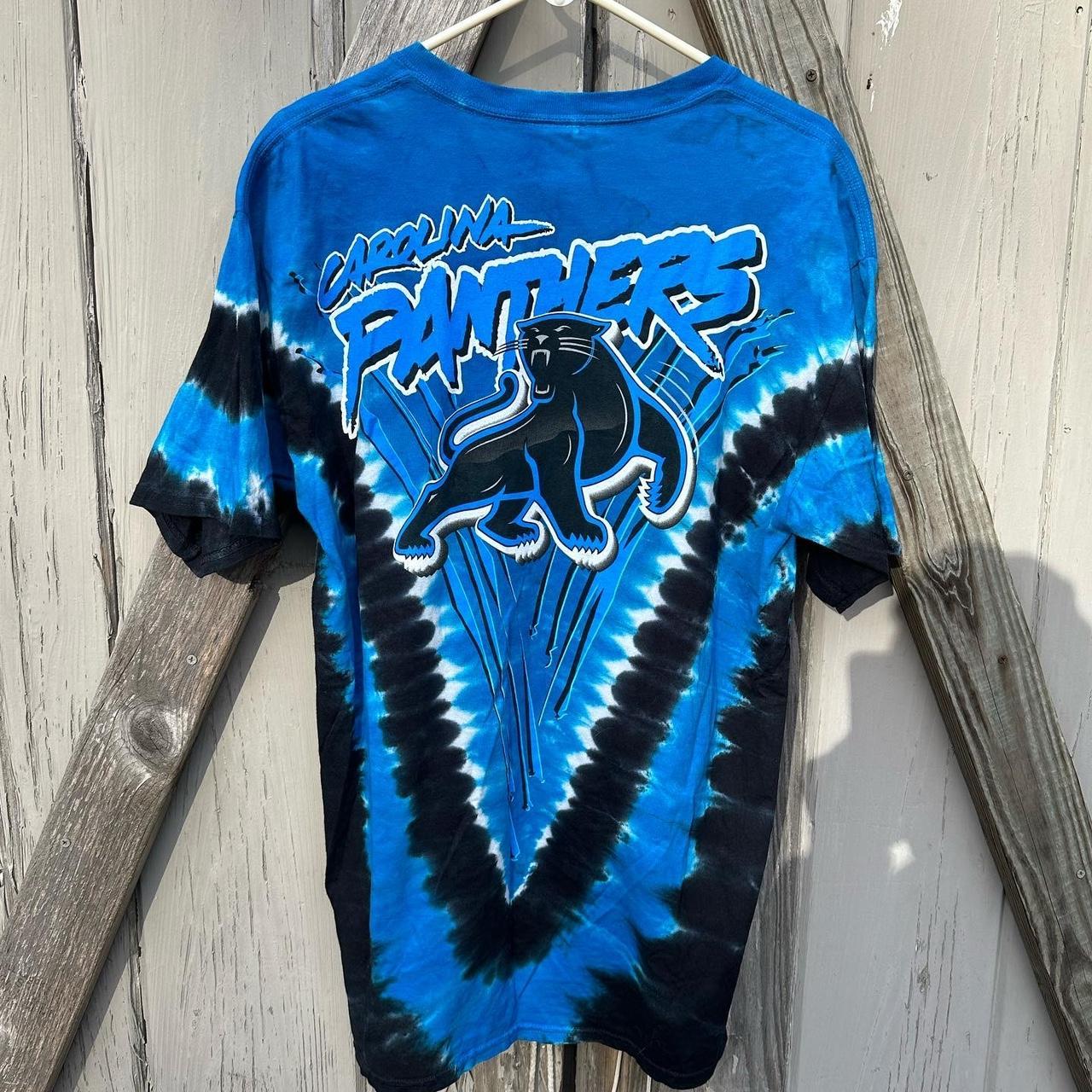 CustomCat Carolina Panthers Retro NFL Tie-Dye Shirt SpiderRoyal / 3XL