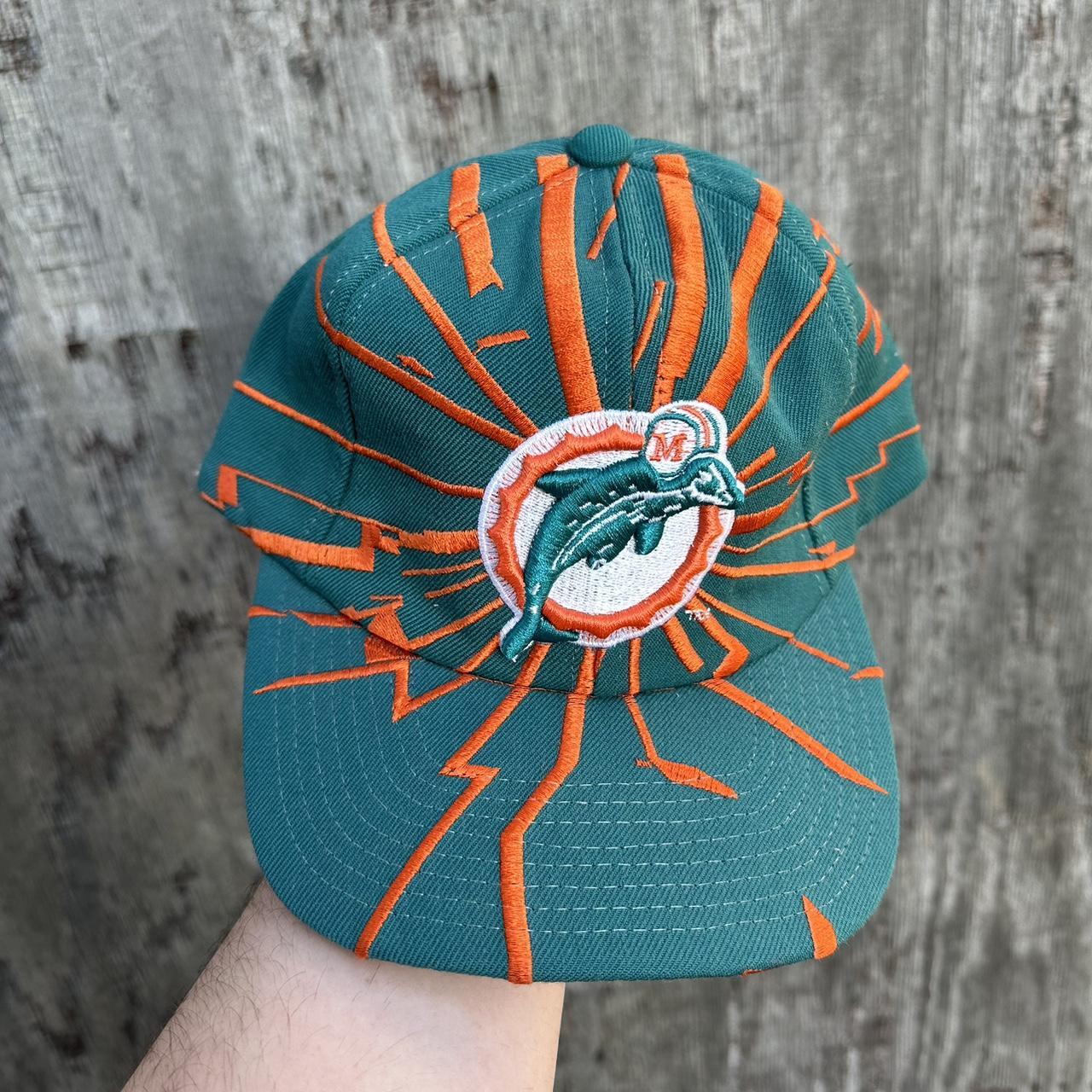 Vintage 90s RARE Miami Dolphins Starter Snapback Hat - Depop