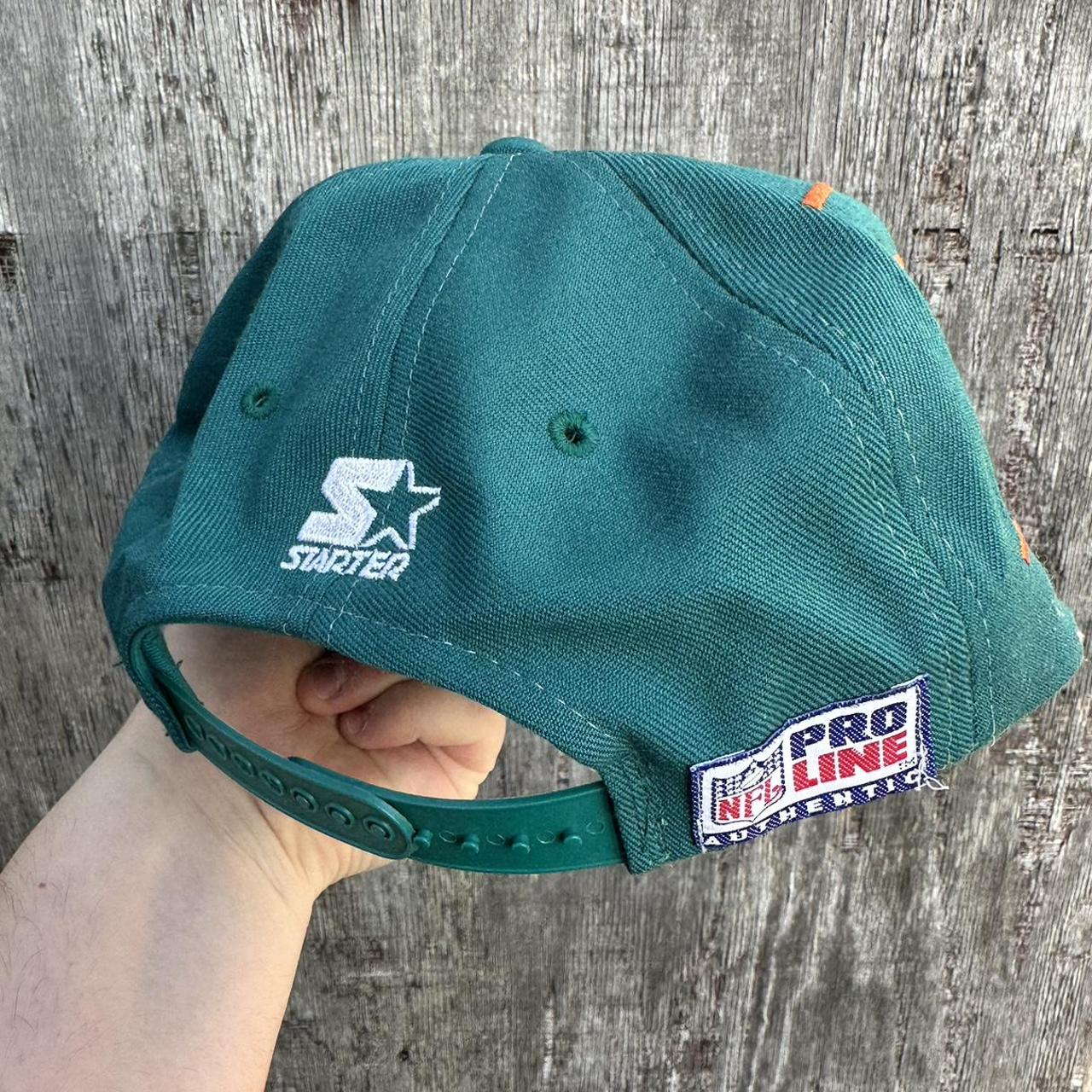 Vintage 90s RARE Miami Dolphins Starter Snapback Hat - Depop