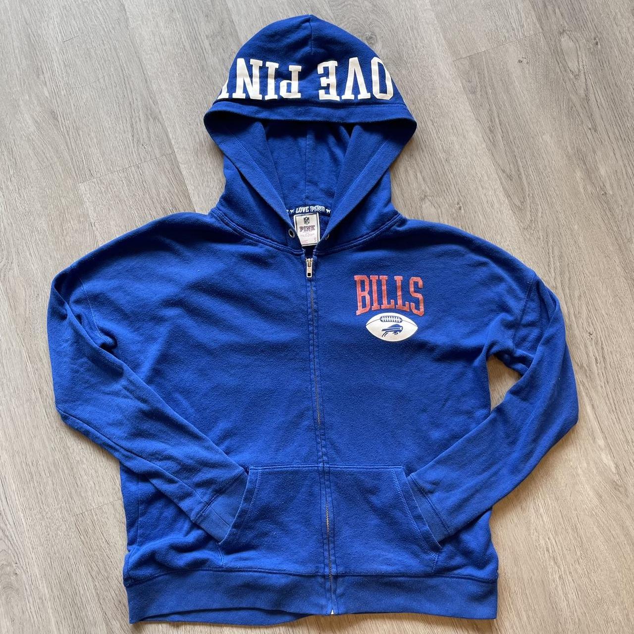 Buffalo Bills Bling Slouchy Zip Hoodie. Victoria's Secret PINK.