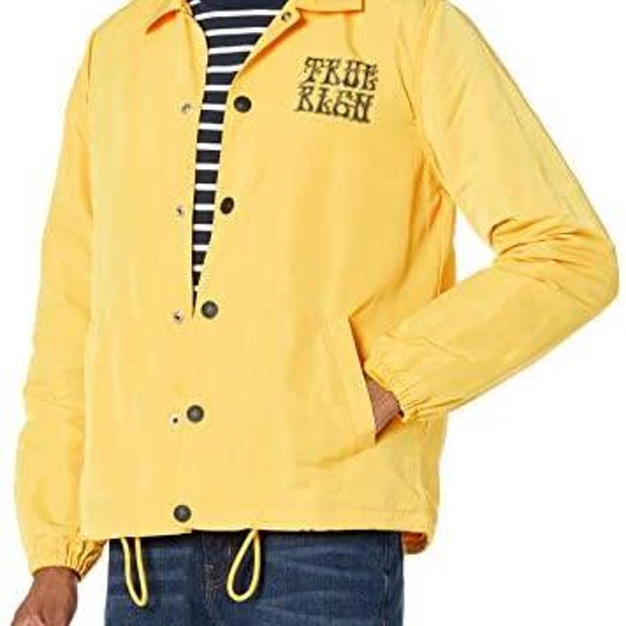 Black and yellow clearance true religion jacket