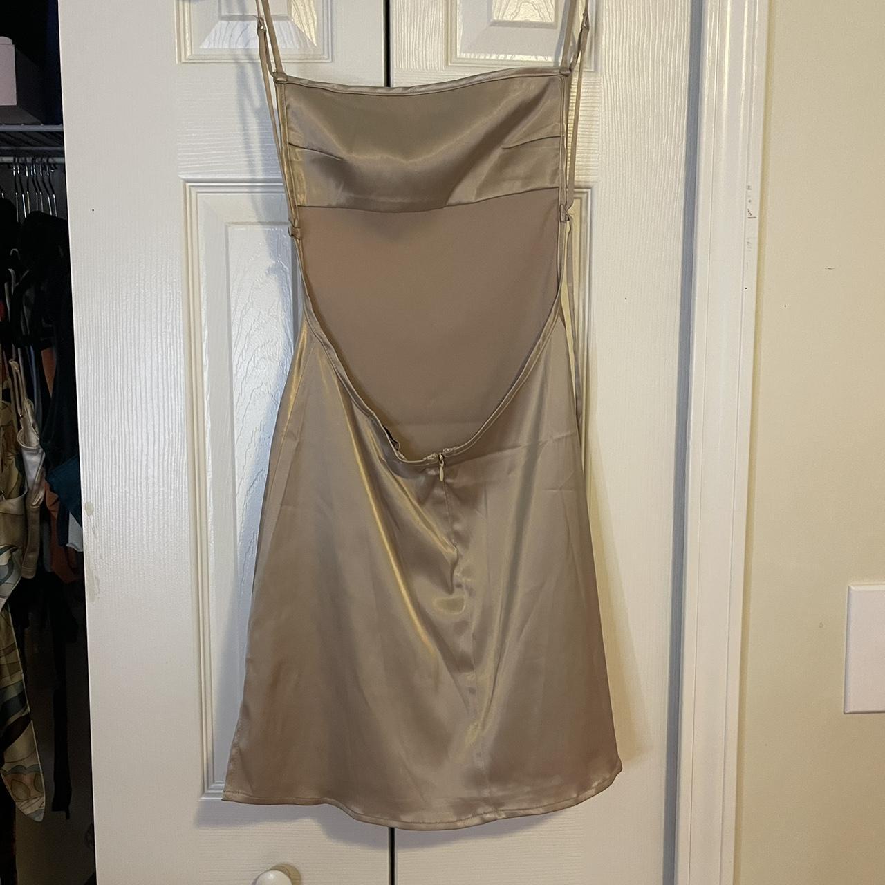 Fashion Nova Womens Gold Dress Depop