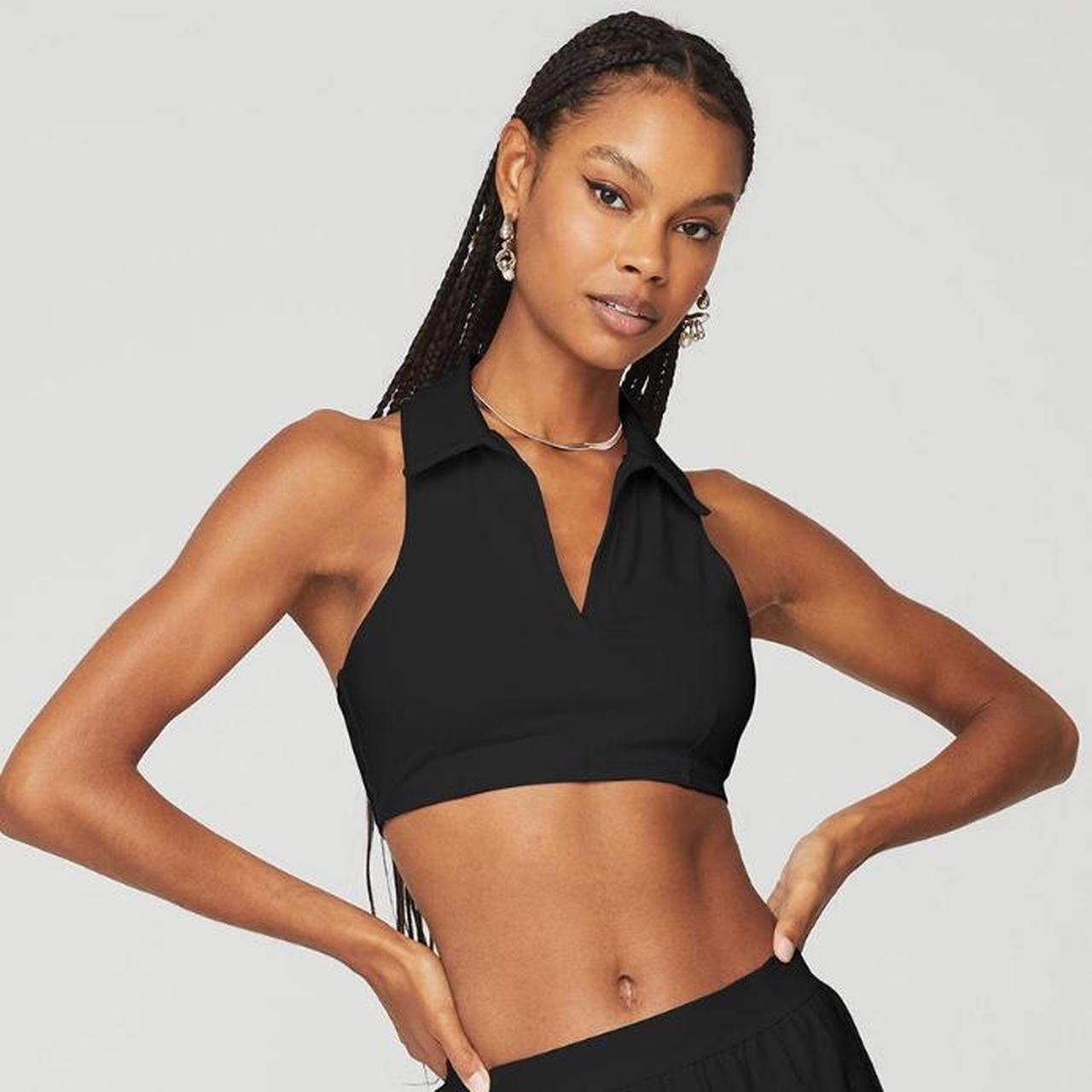 Alo Yoga Charmed Collar Bra Tank - Black Size xs | Depop