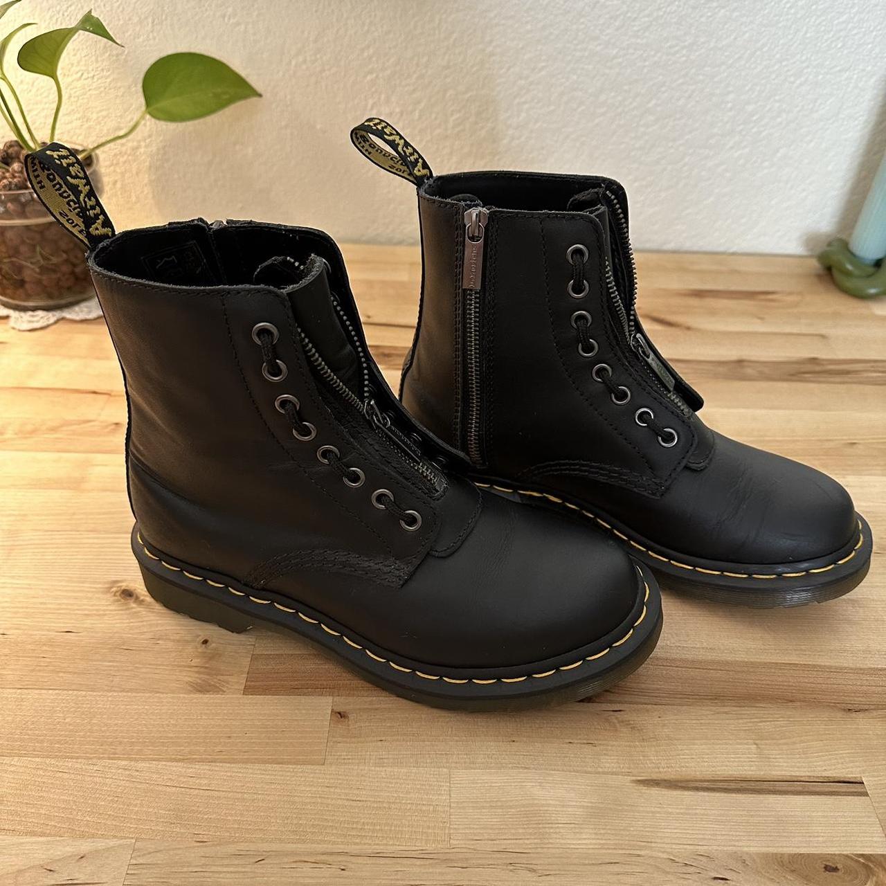 Dr. Martens 1460 Pascal front zip. Worn a few times. | Depop