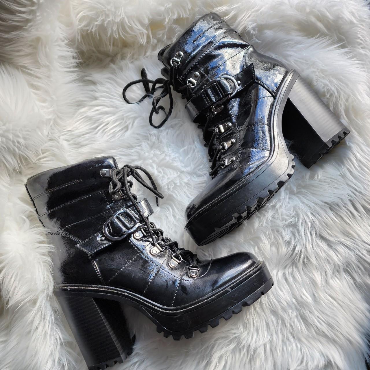 guess black combat boots